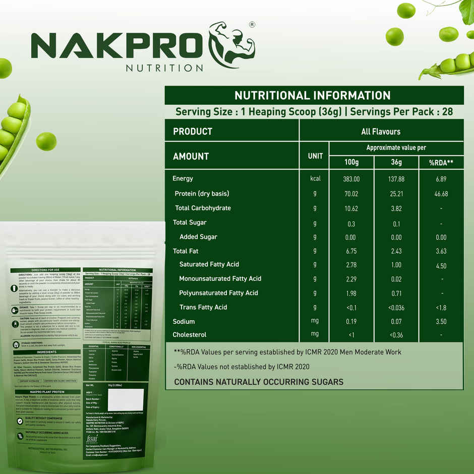 Nakpro Plant Protein Powder | Chocolate