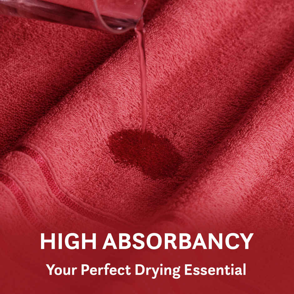 Mytrident Comfort Living Cotton Bath Towel | Tangy Tomato