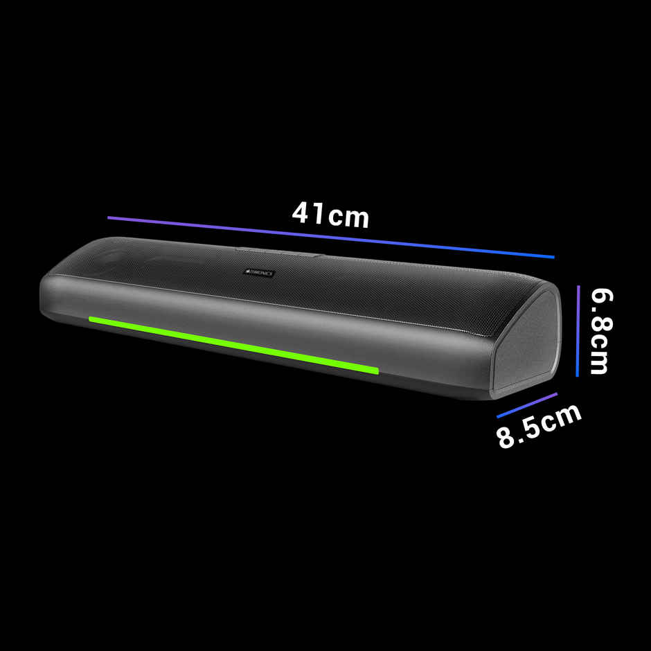 Zebronics Vita Bar 200 Compact BT Soundbar with 24W RMS Output, Multicolor LED, upto 8hr Backup and TWS mode