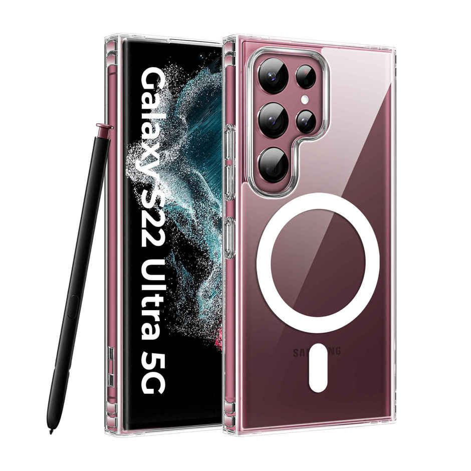 Artistque Case for Samsung Galaxy S22 Ultra Back Cover - Transparent Clear Magsafe