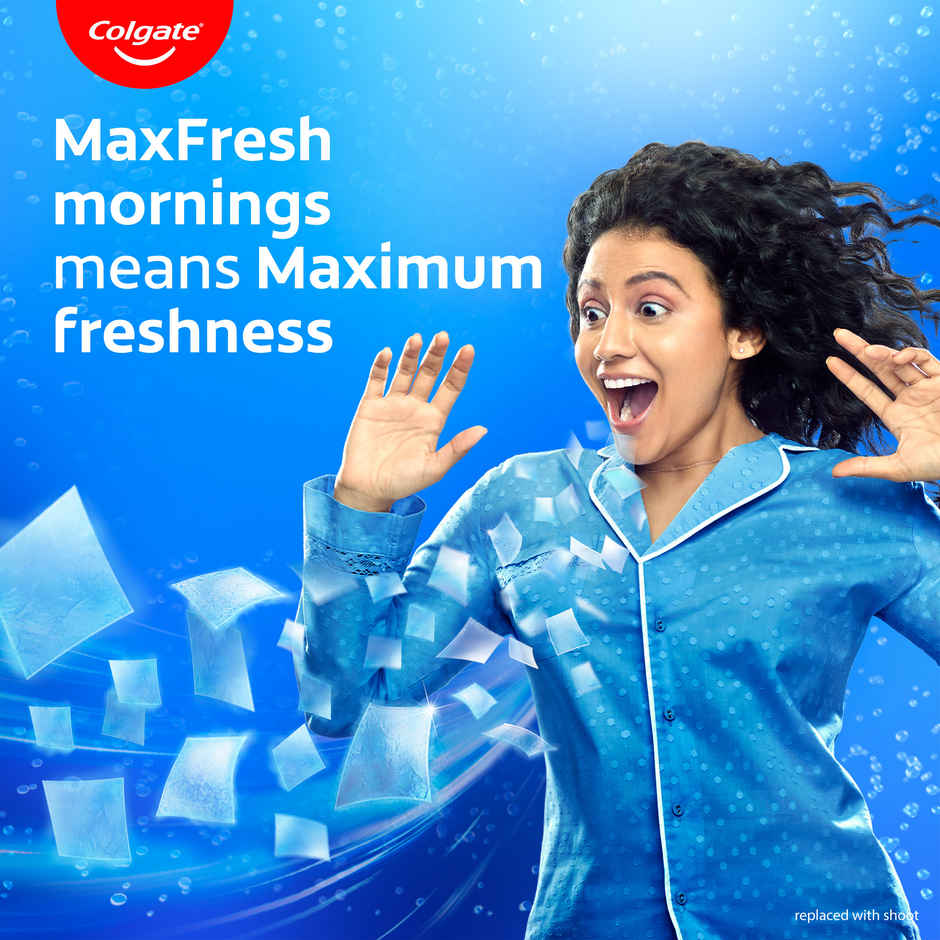 Colgate MaxFresh Toothpaste Blue Gel with Menthol for Super Fresh Breath Peppermint Ice
