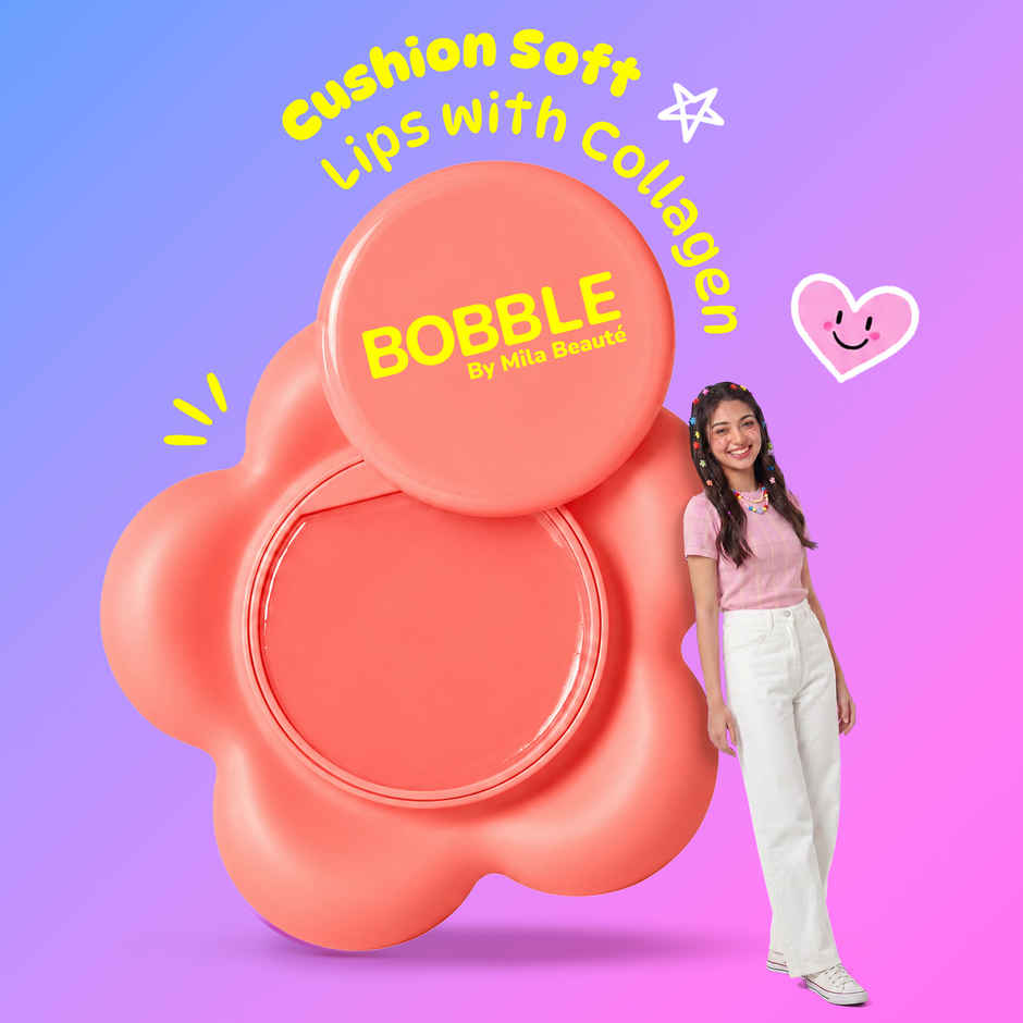Mila Beaute Bobble Gloss Balm Phone Pod with Peptide & Collagen - Peach Sorbet