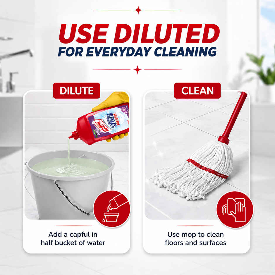 Harpic Floral Bathroom Cleaner Liquid | Removes Bathroom Stains