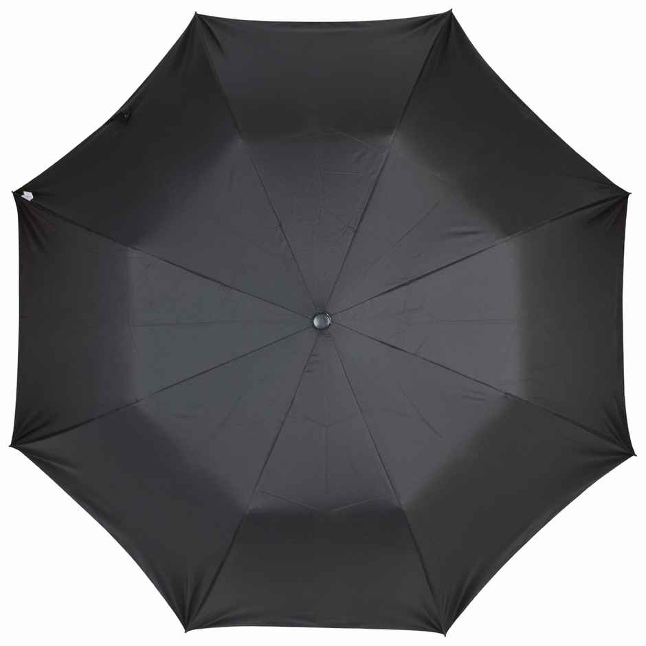 Eume Nurture Auto Open Unisex Black And Silver Color Umbrella | 27 Inch | 2 Fold
