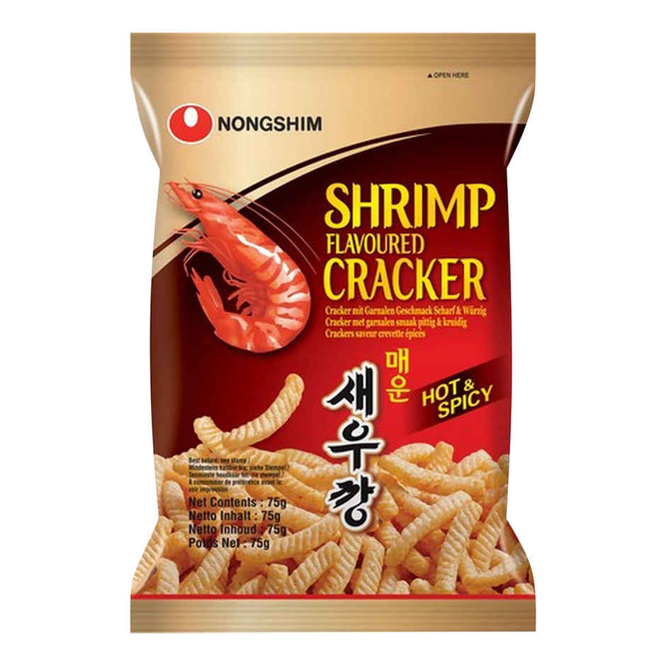 Korean Nongshim Shrimp Flavoured Cracker Hot & Spicy Veg
