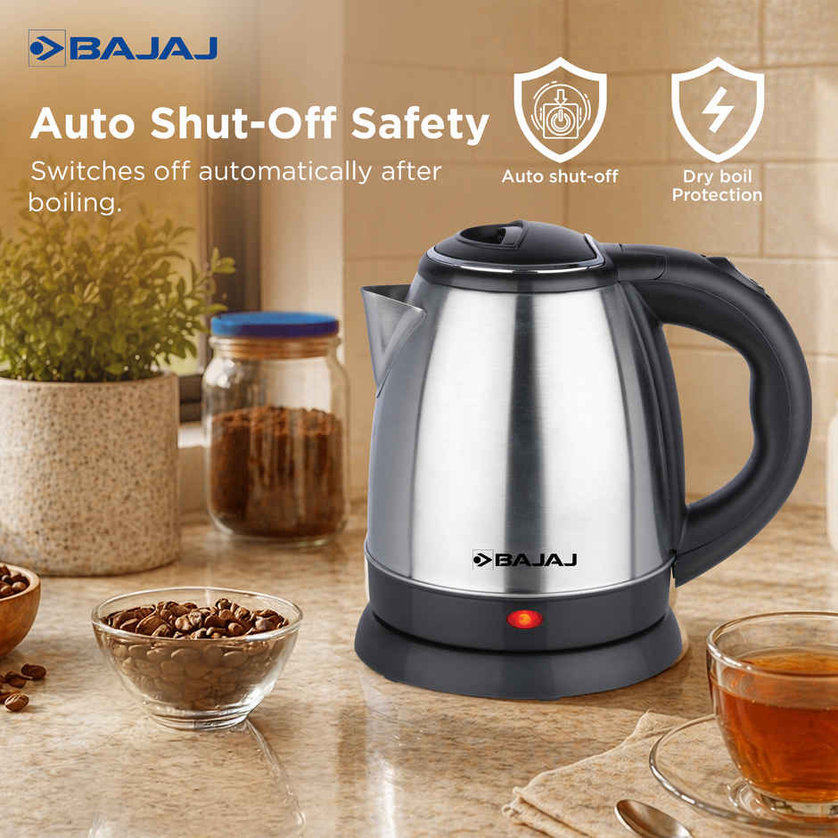 Bajaj Dlx 1.2 L Electric Kettle - Auto Shut-Off Mechanism