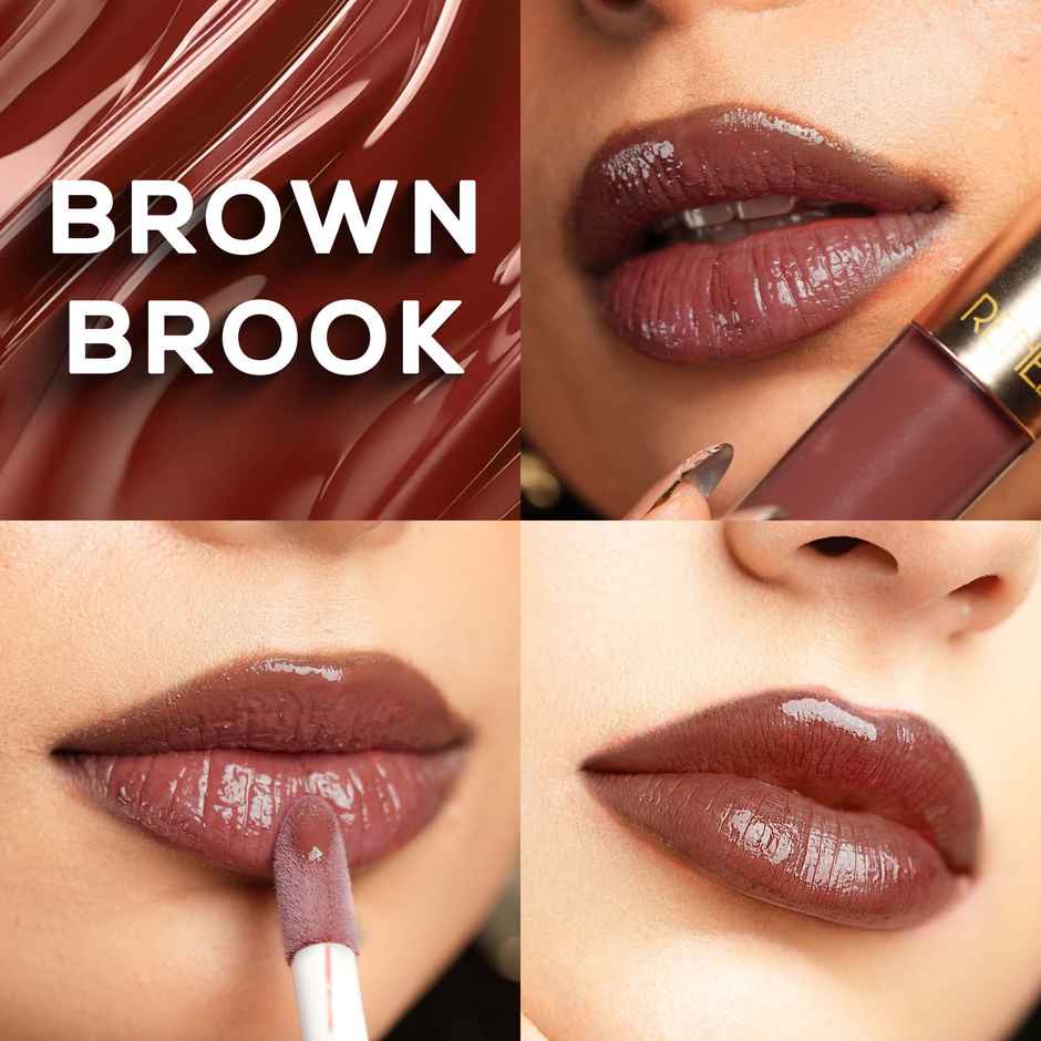 Renee H2O Hydrating Glossy Finish Liquid Lipstick | Brown Brook