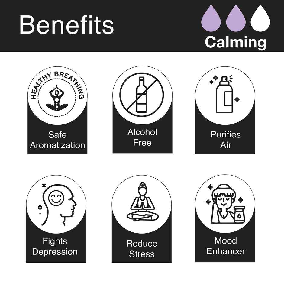 Soulflower Premium Reed Diffuser Lavender - Calming & Relaxing