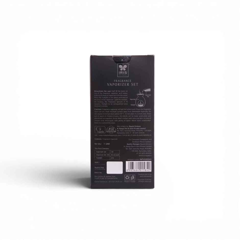 IRIS Premium Black Ceramic Vaporizer Set | 3 Assorted Oils | 30 ml