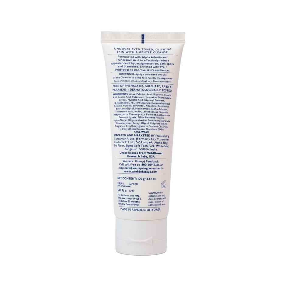 Asaya Dark Spot Removal & Brightening Face Wash With Tranexamic Acid | Alpha Arbutin & Niacinamide