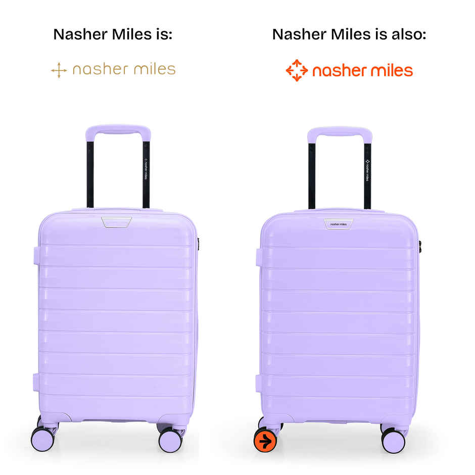 Nasher Miles Vienna Cabin Hard Sided Polypropylene 20 Inch|55 cm Trolley Bag - Purple