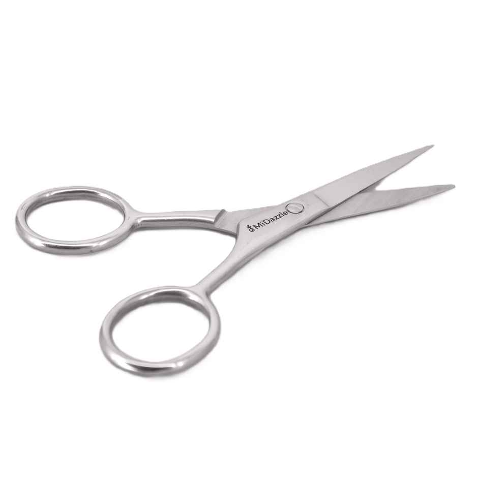 Midazzle Grooming Scissor Stainless Steel, for Nose, Eyebrows, Beard and Moustache Trimming