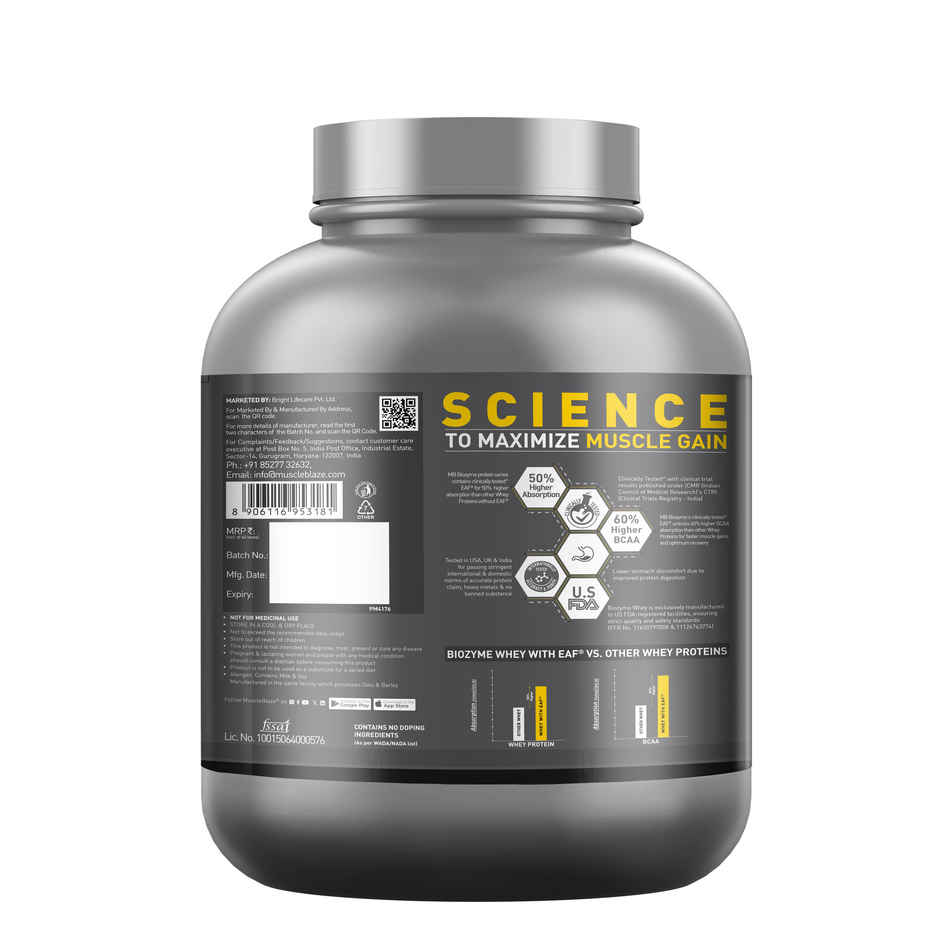 Muscleblaze Biozyme Performance Whey Protein Powder, (Rich Chocolate)