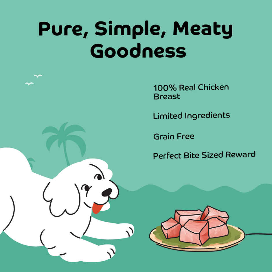 Applod Dehydrated Chicken Bites Dog Treat | Gluten Free Treats | For Puppy & Adult Dogs