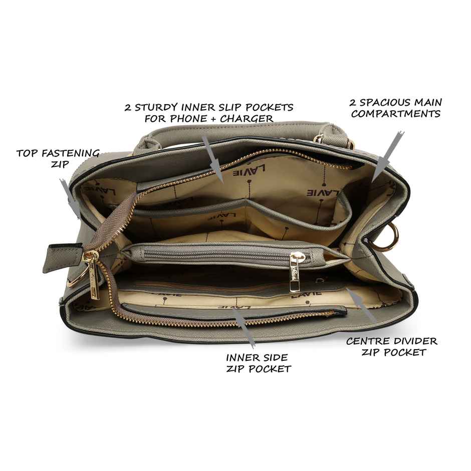 Lavie Women's Omnia Medium Satchel | Grey