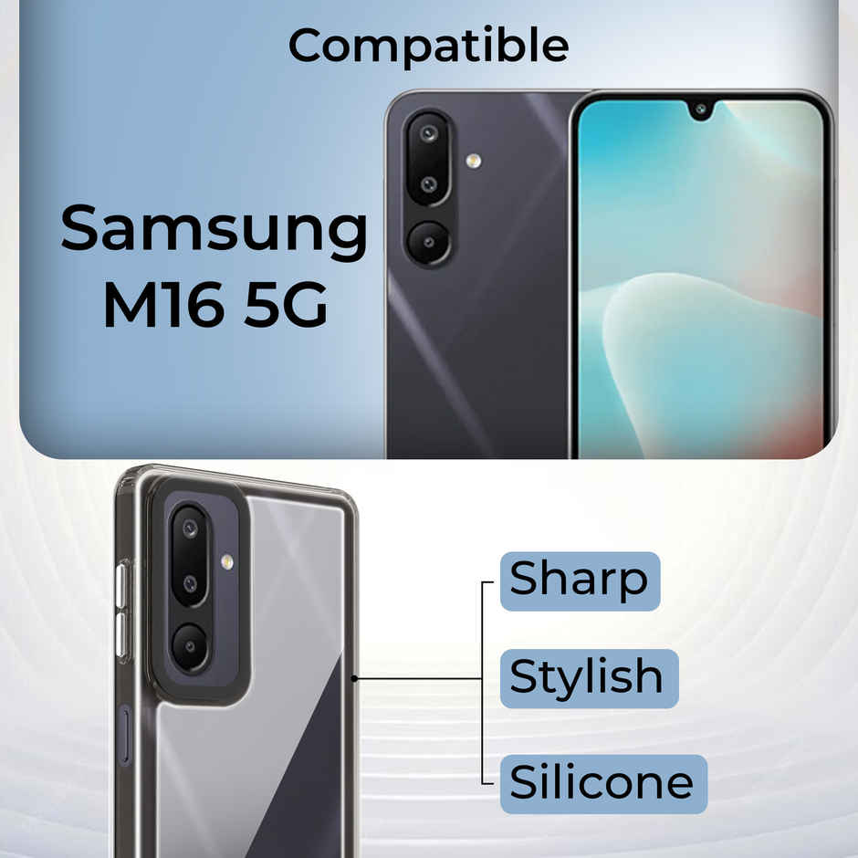 Artistque Case for Samsung Galaxy M16 5G Back Cover | Ultra Stylish Transparent TPU Cover