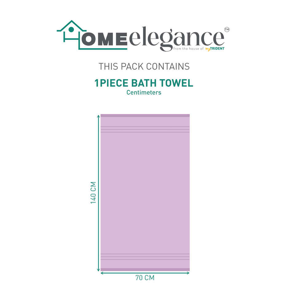 myTrident Comfort Living Cotton Bath Towel | Violet Sky