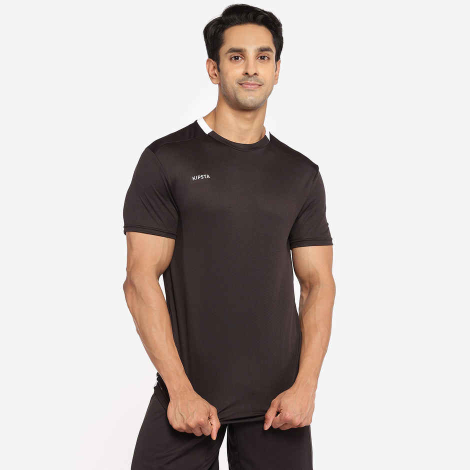 Decathlon | Kipsta Unisex Football T-Shirts | Black - S