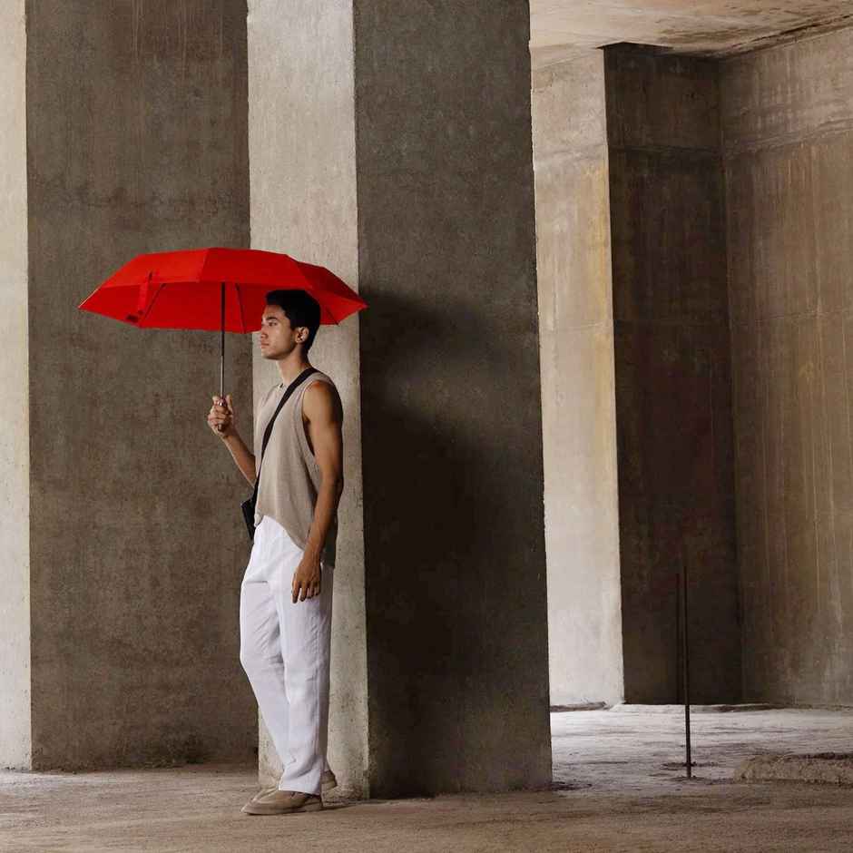 EUME Leatrix Auto-Open Lemon Umbrella | Maroon | 21 Inch | 2 Fold