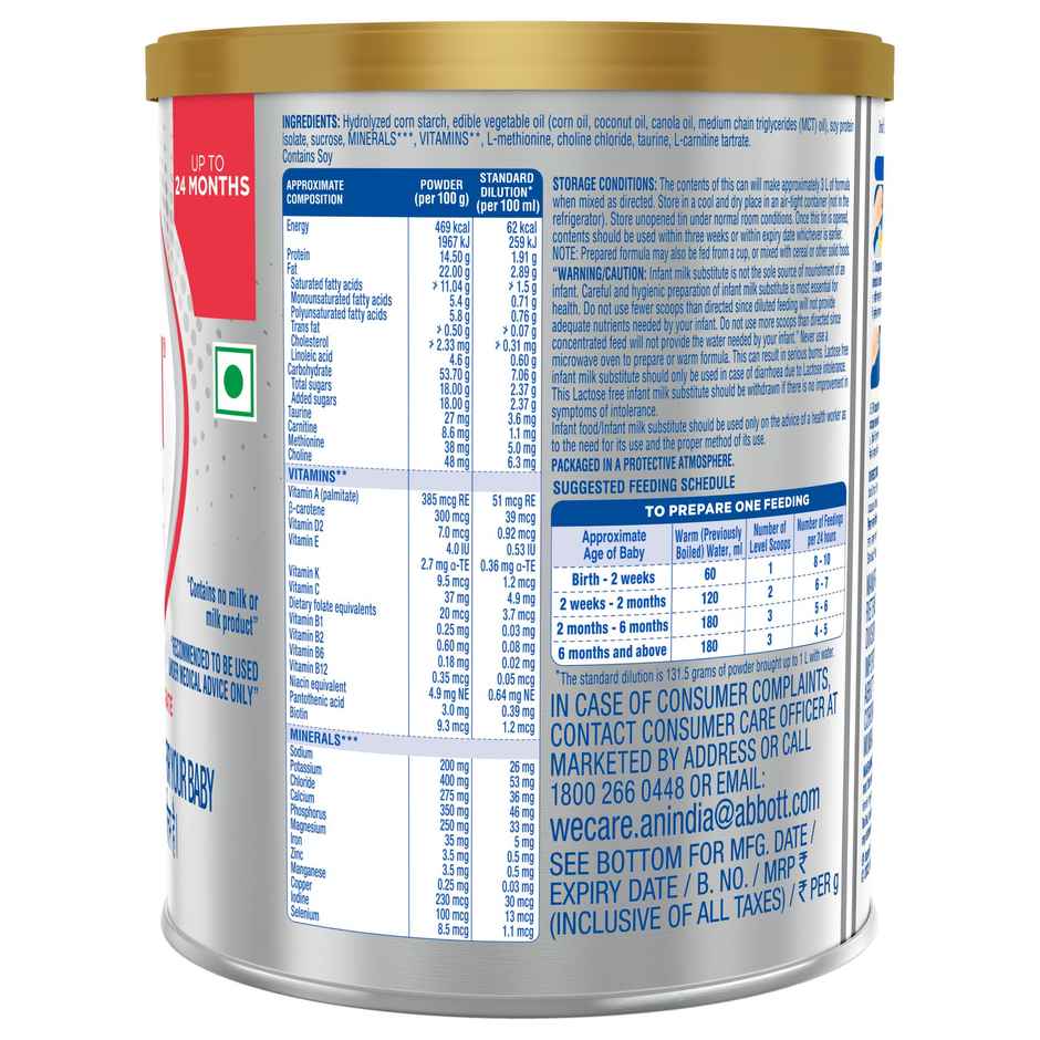 Similac Isomil Lactose Free Infant Formula | Up to 24 months