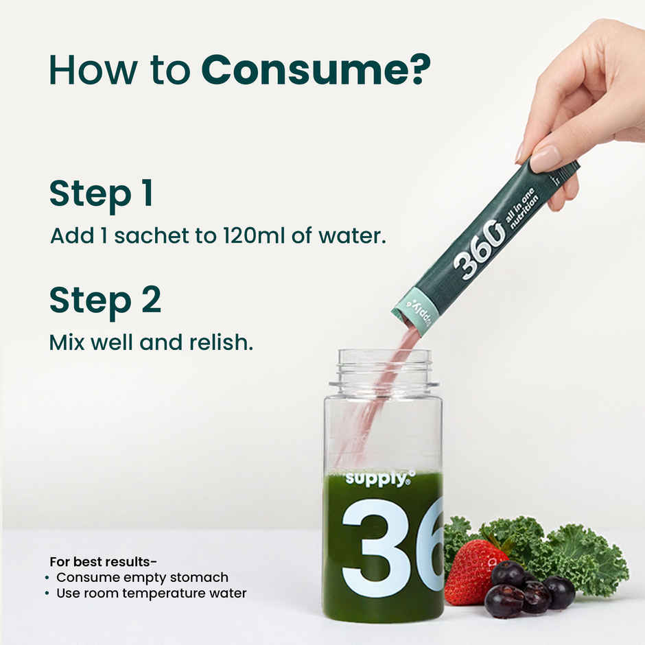 Supply6 360 Ultimate Health Powder Probiotics & SuperFOODs For Gut Health & Immunity