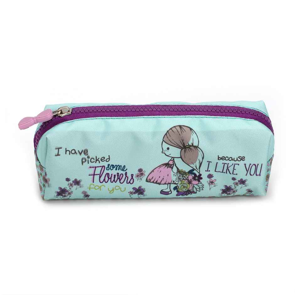 Qips Polyster Zip Closure Printed Pencil Bag | 00006-Qips