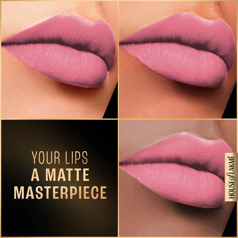 Lakme Forever Matte Liquid Lip, 16hr Lipstick, Lightweight & transferproof - Pink Parfait
