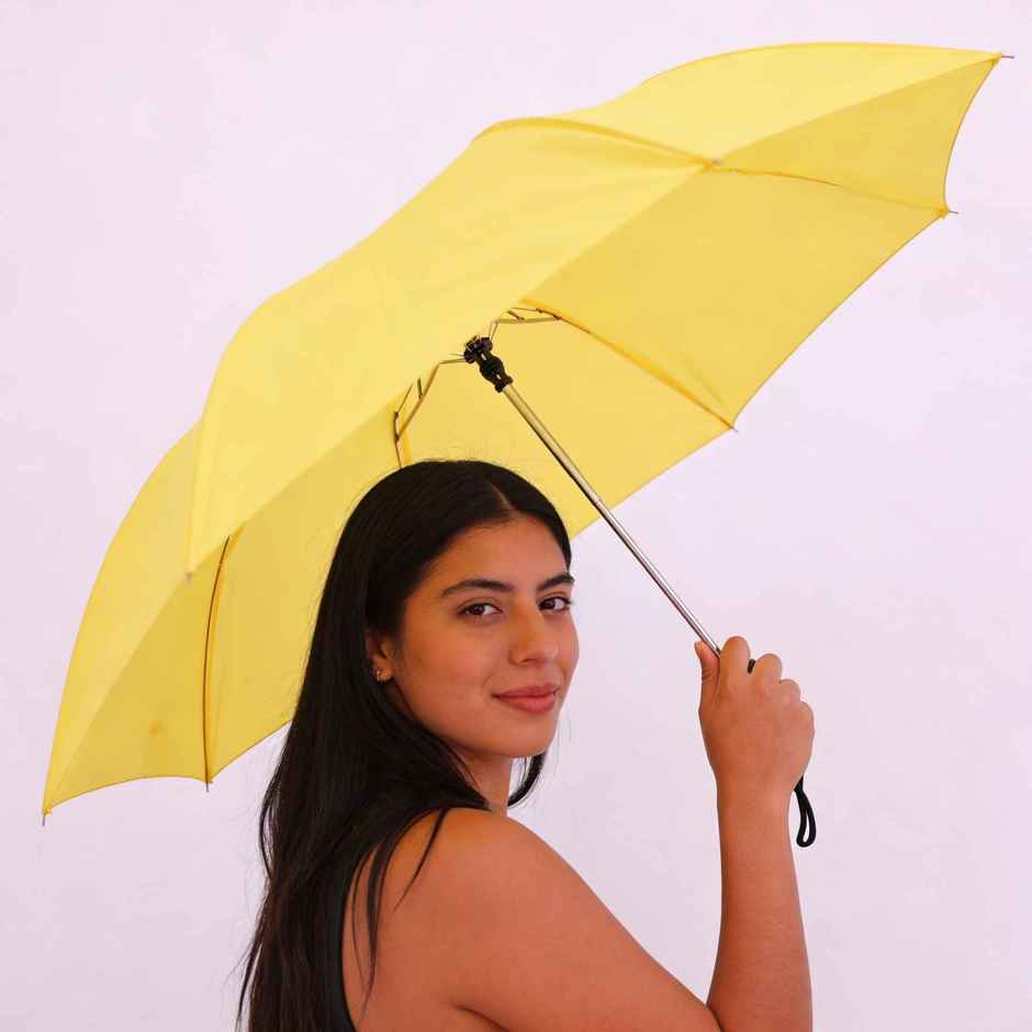 EUME Leatrix 21 Inch 2 Fold Auto-Open Lemon Umbrella | Yellow