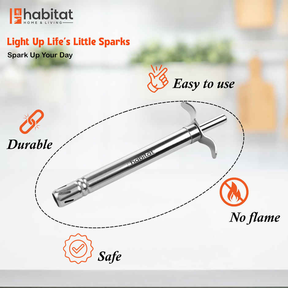 Habitat Premium Stainless Steel Easy Grip Gas Stove Lighter