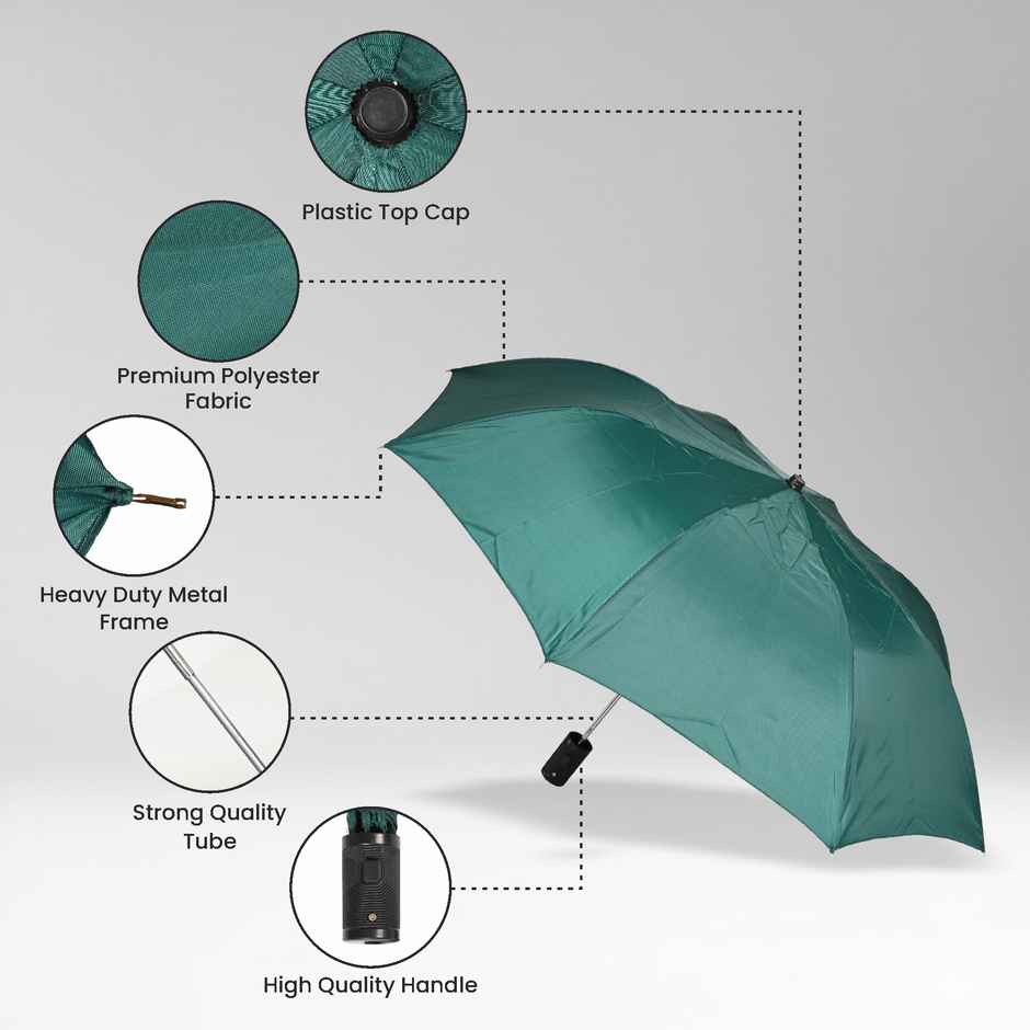 EUME Leatrix 21 Inch 2 Fold Auto-Open Umbrella | Green