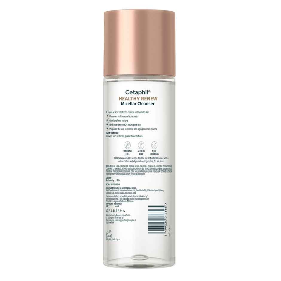 Cetaphil Healthy Renew Anti-Ageing Micellar Cleanser Removes Makeup & Impurities