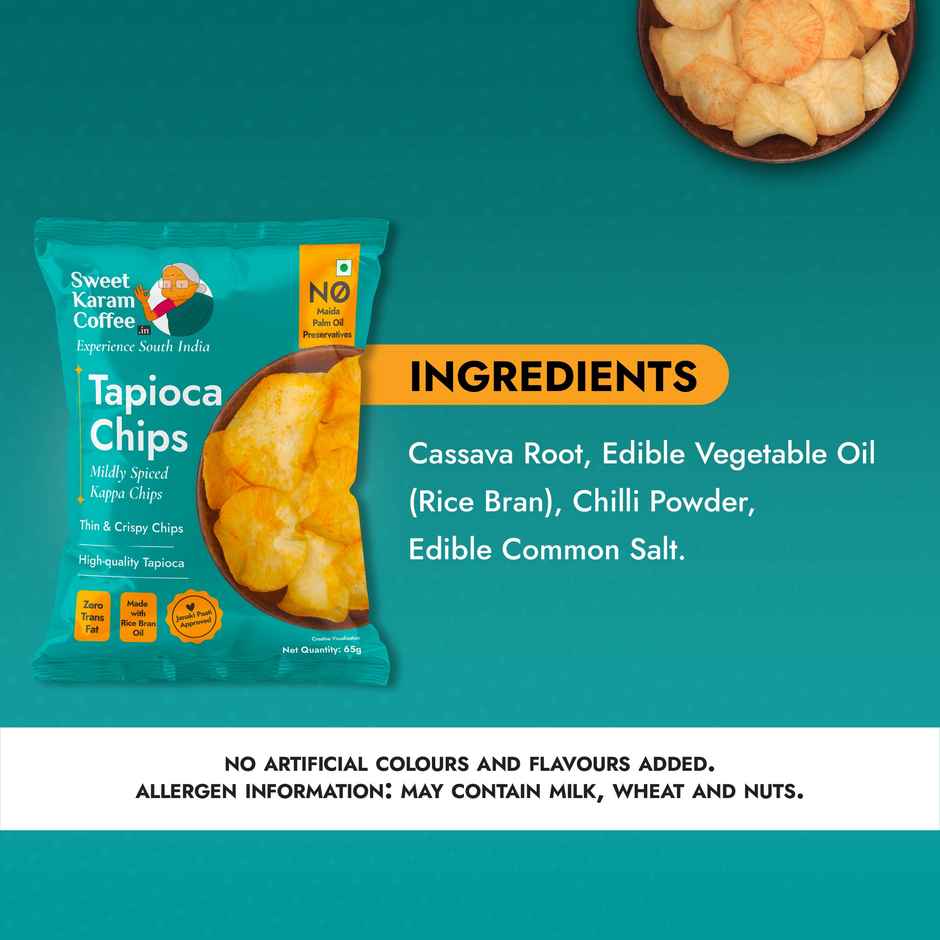 Sweet Karam Coffee Classic Tapioca Chips | No Palm Oil