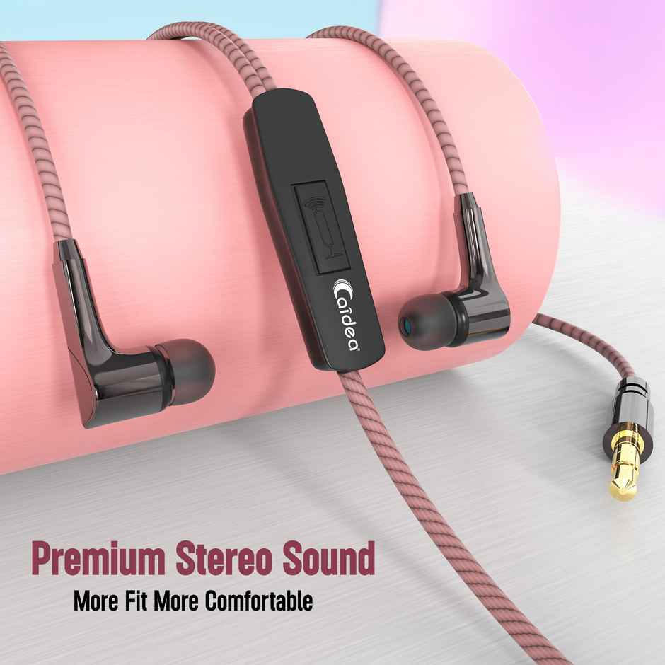 Caidea CHF501 - 3.5mm Jack Clear Hi-fi Sound | Deep Bass Wired Earphone | Chrome Black