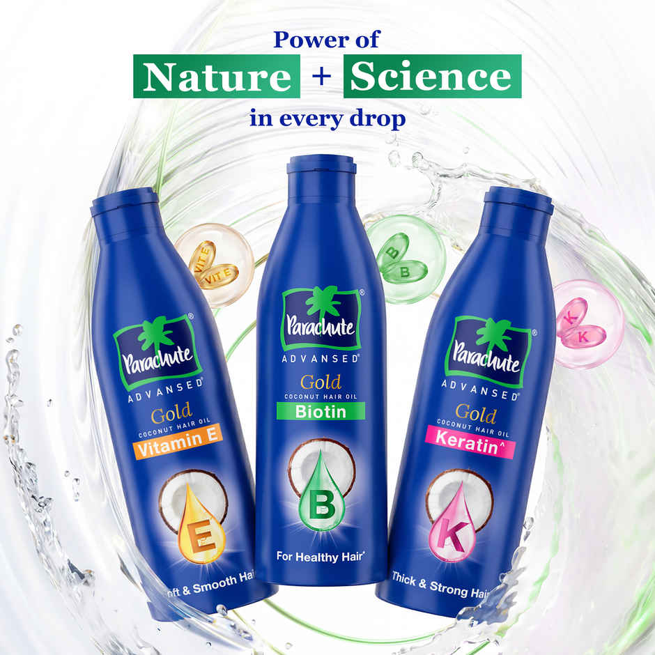 Parachute Advansed Biotin & Coconut Hair Oil | Deep Nourishment for Fuller Hair