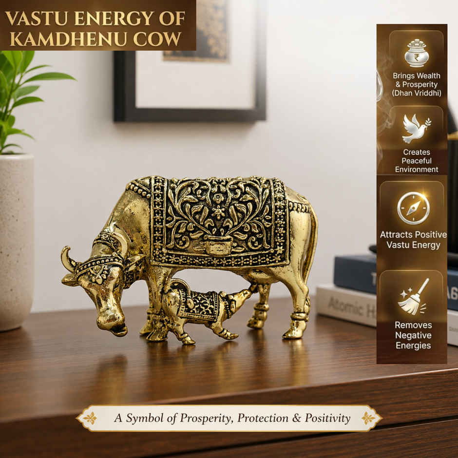Pure Brass Kamdhenu Idol | Estoria Collective