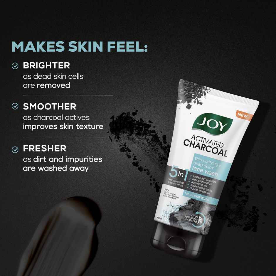 JOY Activated Charcoal Skin Purifying And Deep Detox Face Wash