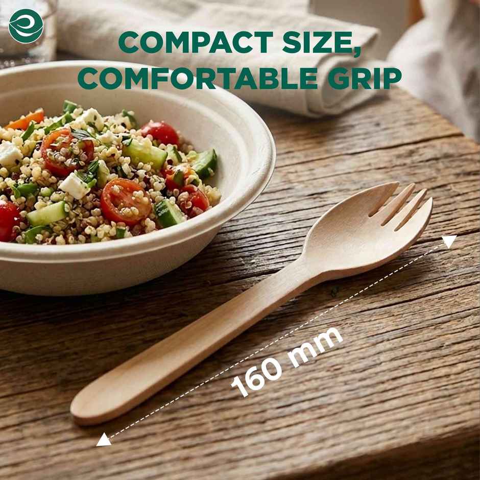 Eco Soul 160mm | 50 Count | Disposable Spork