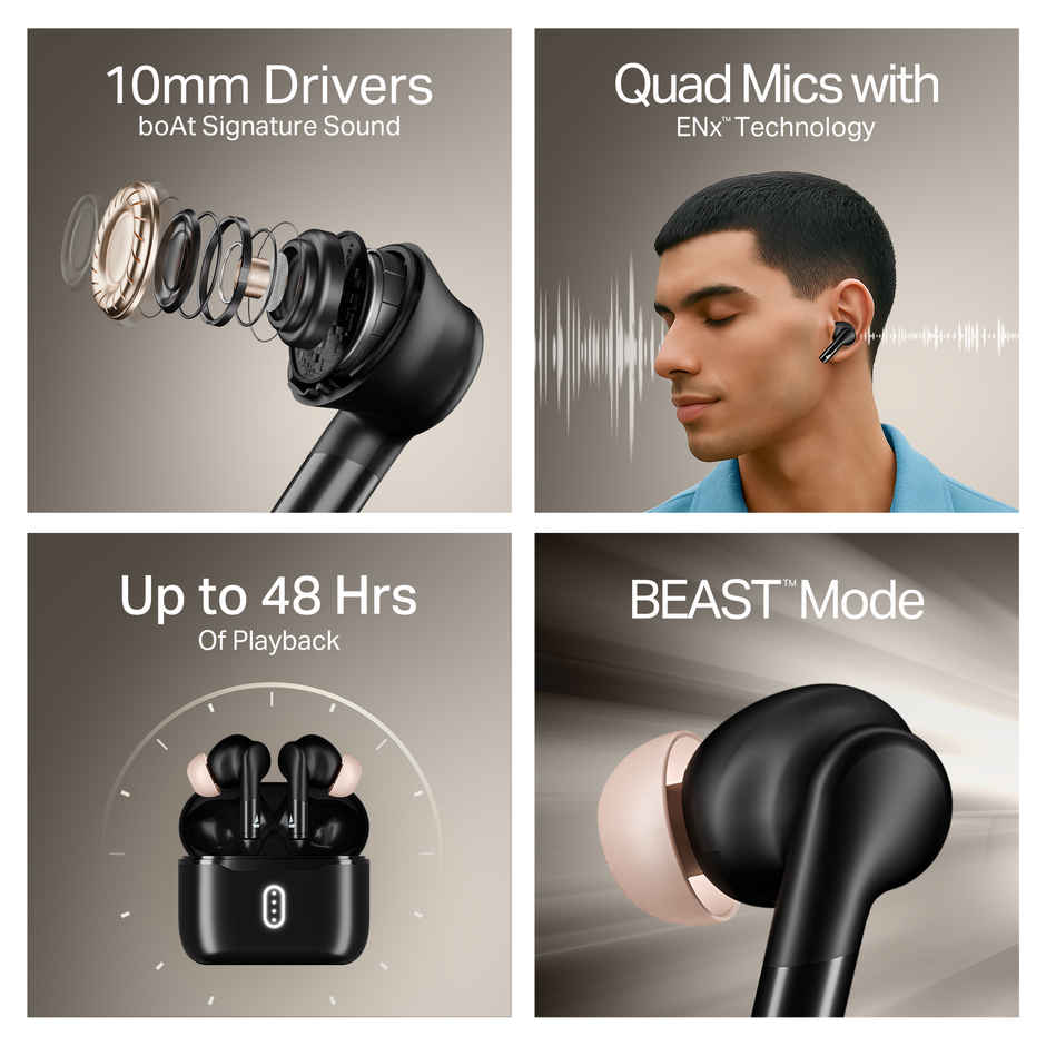 boAt Airdopes 141 Gen 2 | Active Black