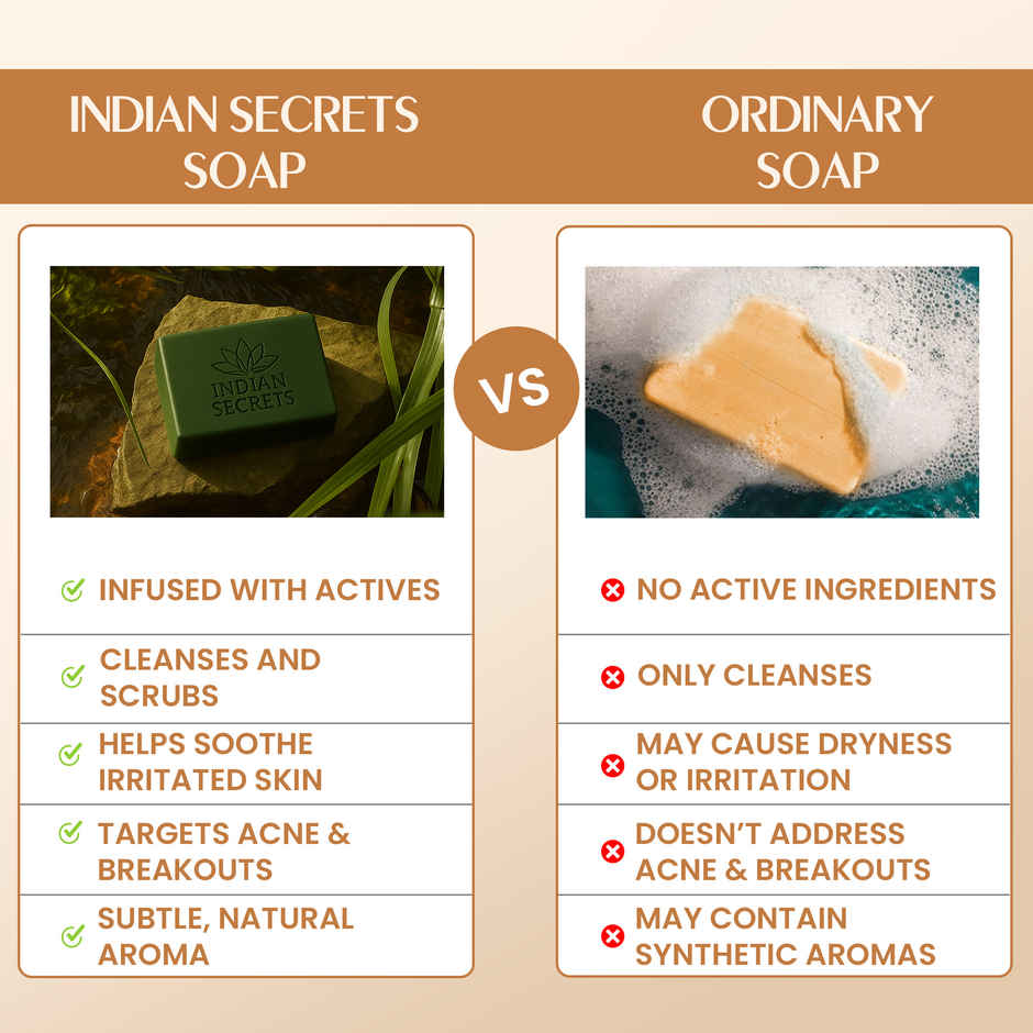 Indian Secrets Scrub Soap | Salicylic Acid & Neem