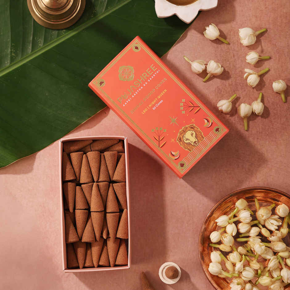 Pujashree Zodiac Dhoop Cones | Leo - Night Queen
