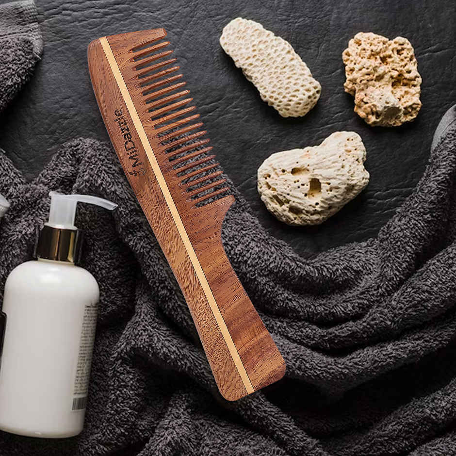 Midazzle Natural Handcrafted Sheesham Rosewood Hair Comb | MIRC2006