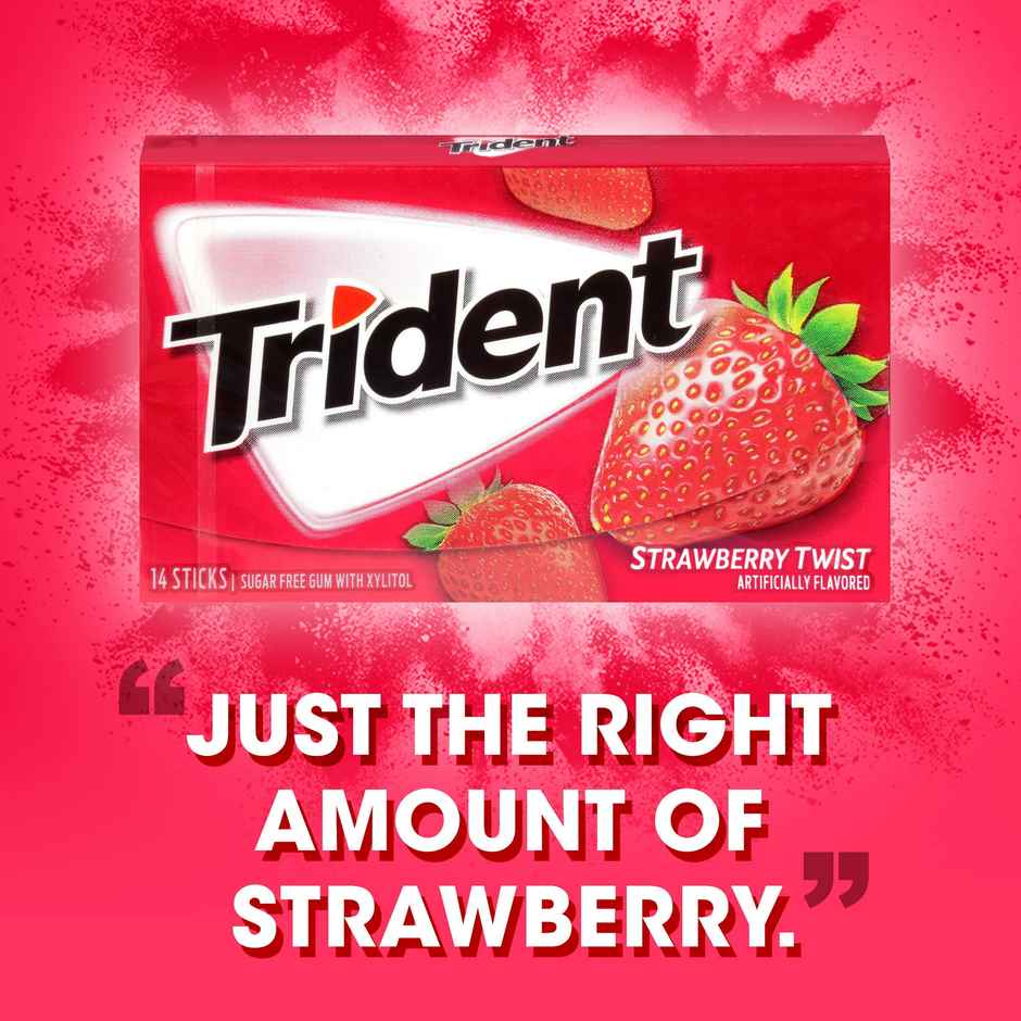 Trident Strawberry Twist Sugar Free Gum