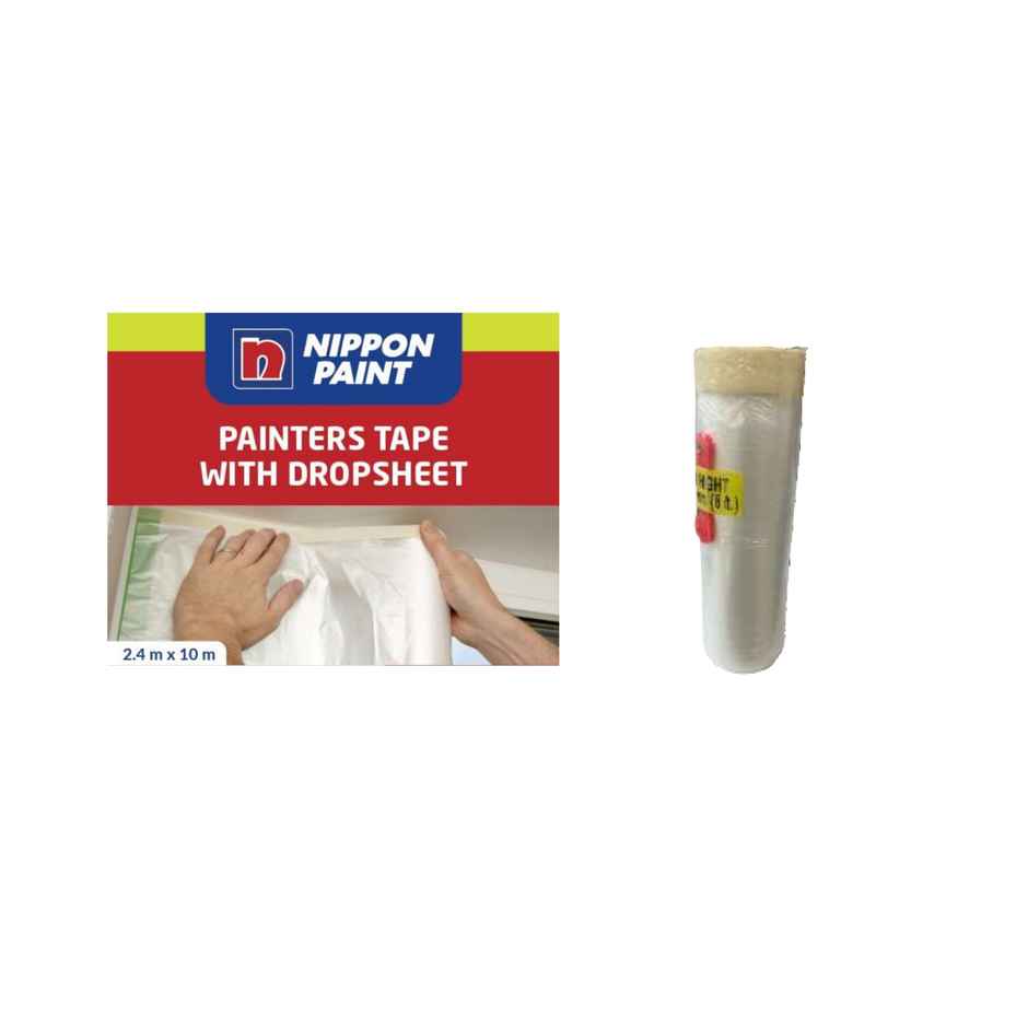 Nippon Paint Painter Tape with Drop Sheet 240cm (1 Pc) | Easy & Mess-Free Protection