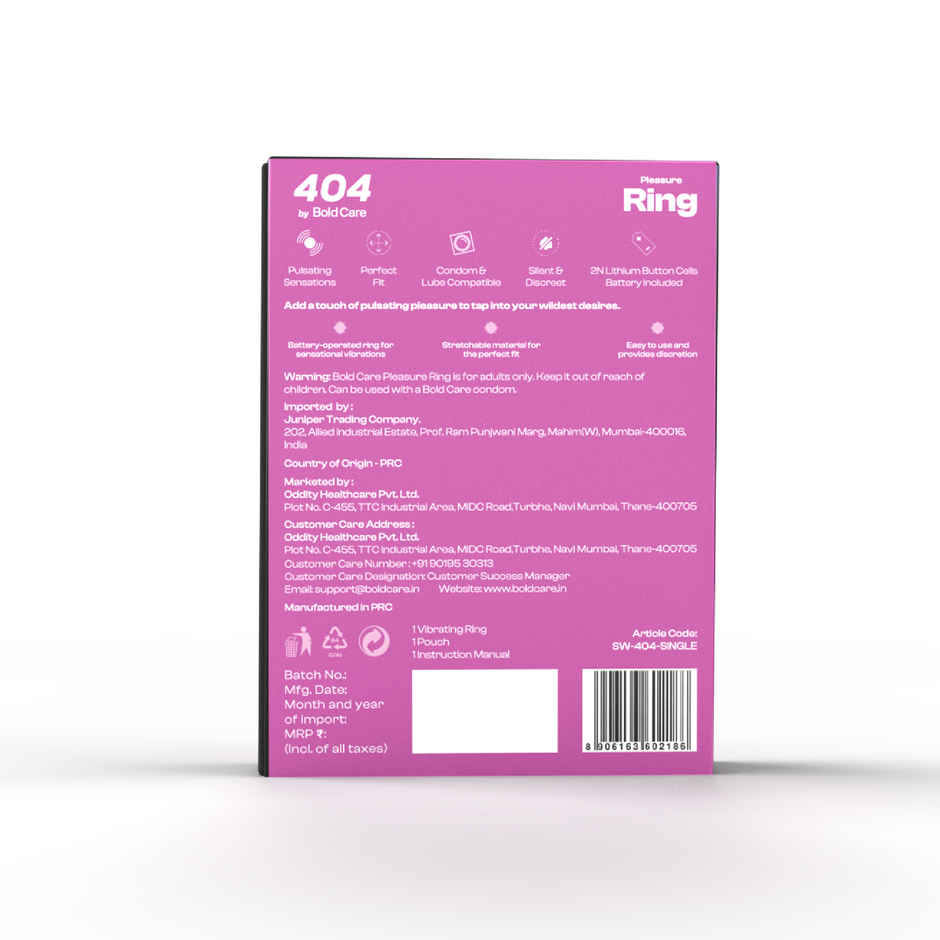 Bold Care Pleasure Ring Massager For Men & Women 60 Minutes Runtime