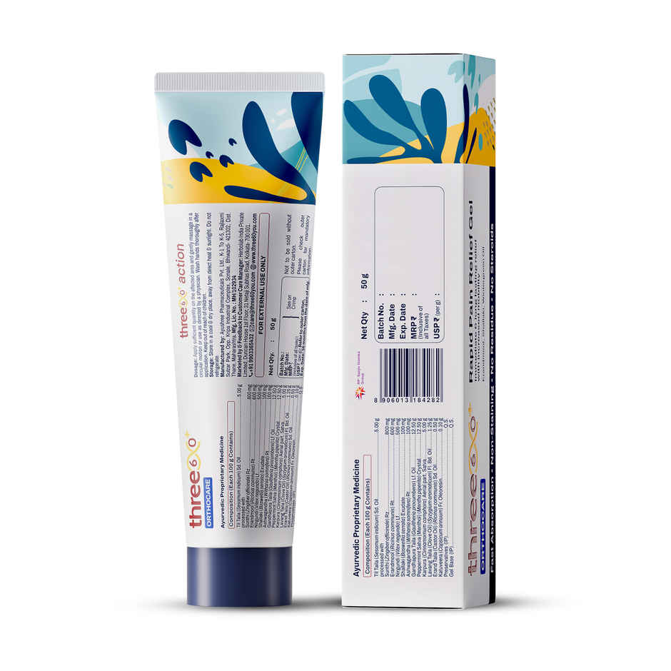 three60+ Rapid Pain Relief Gel - Immediate and Long Lasting