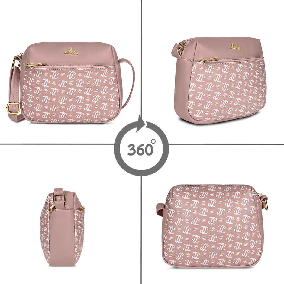 Lavie Women's Mono Ll Farah Crossbody Sling Bag | Ladies Purse Handbag | Pink