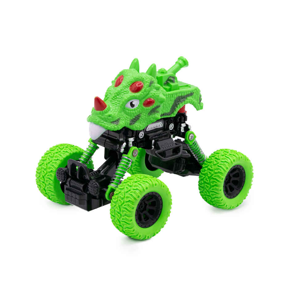 SEEDO No Battery Mechanical and Friction Power Pull Back Dino 1 | Green