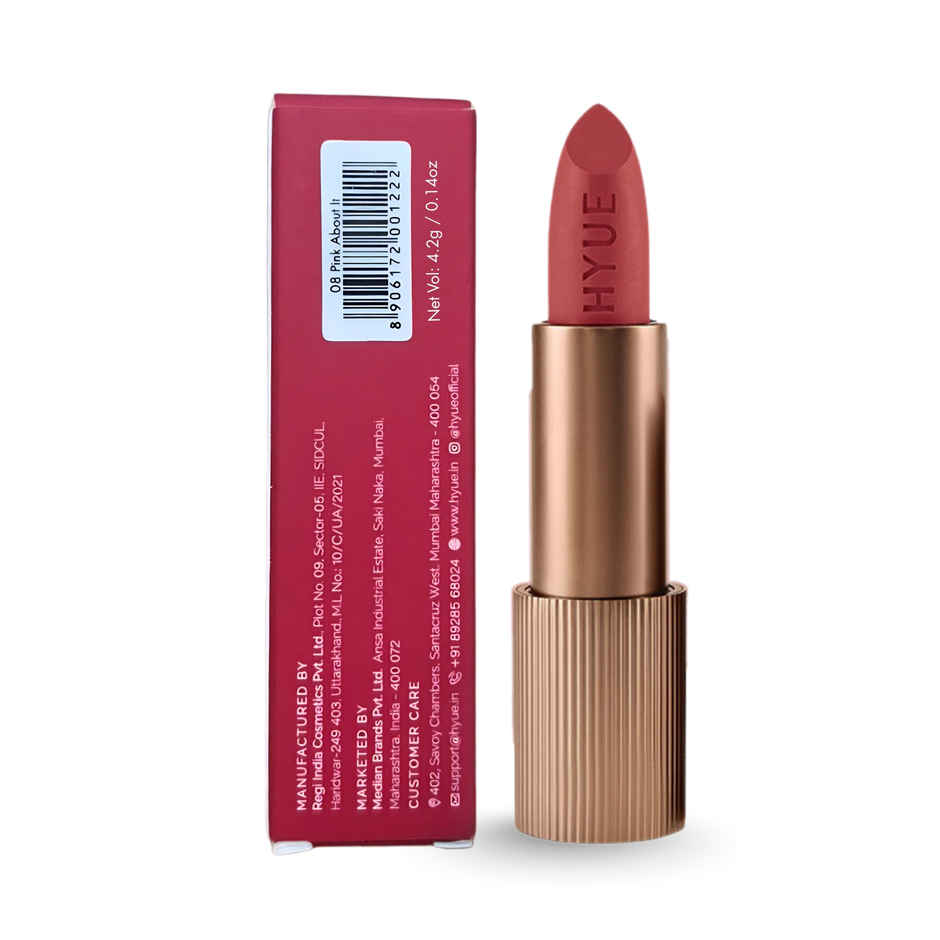 HYUE VelvetteKiss Featherlight Powder Matte Lipstick | 08 Pink About It