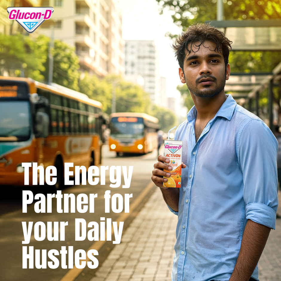 Glucon-D Activon Electrolyte Energy Drink | Orange Flavour
