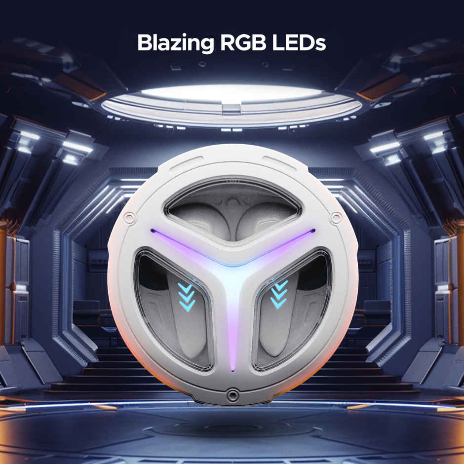 boAt Immortal 171 TWS Earbuds w/ Beast Mode(40ms Low Latency), 40 Hours Playback & RGB Lights Bluetooth - Grey